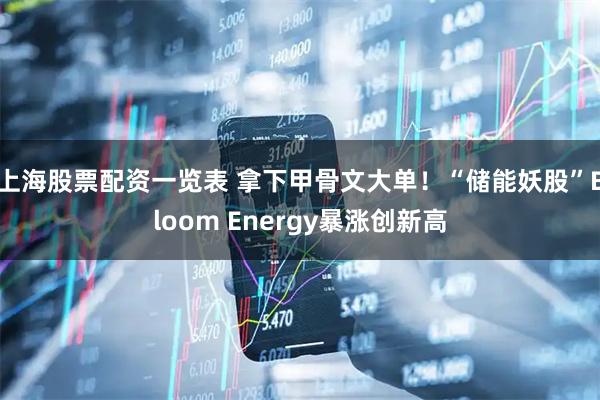 上海股票配资一览表 拿下甲骨文大单!“储能妖股”Bloom Energy暴涨创新高